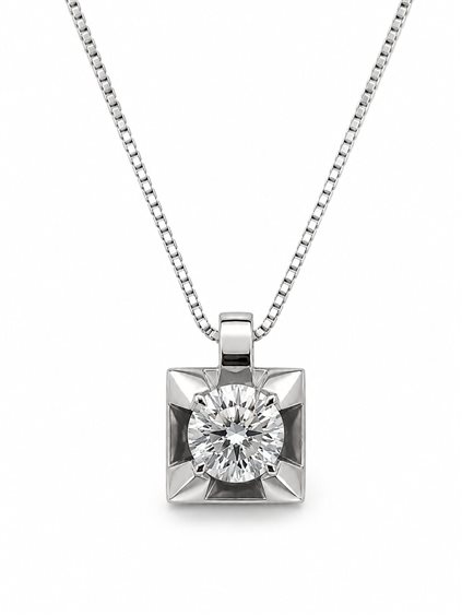 Collier Idee Preziose dal 1987 Femme in Or blanc Diamante 0.20 Ct IP.CK18B/43D - IP.CK18B/43D